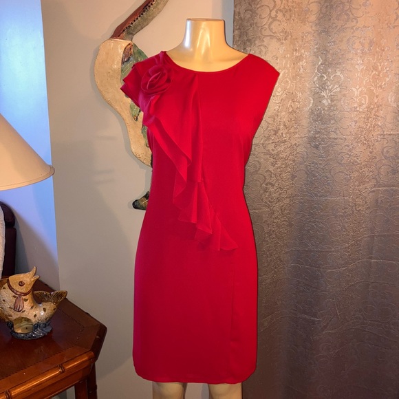 K STUDIO RED DRESS SZ 16 - Picture 1 of 7